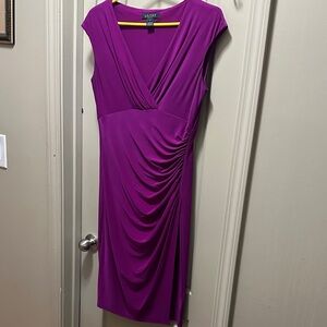 Eliza J Vibrant Purple Midi Dress